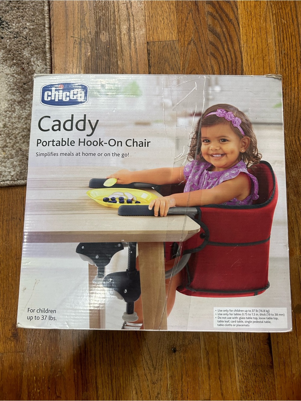 Chicco Caddy Portable Hook-On Chair - Red with Black Trim